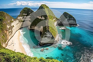 Asian Landscape, wildlife, cliffs, sea, view from the top.