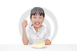 Asian Little Chinese girl celebrating birthday