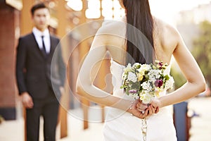 Bride and groom at wedding