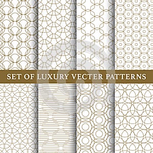 Asian luxury vector patterns pack