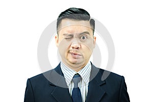 Asian man with Bell`s Palsy