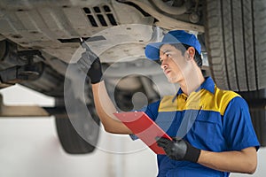 Asian man in car service