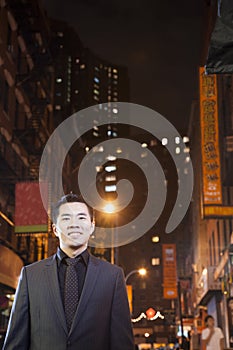 Asian man in chinatown