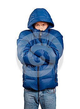 Asian Man in Down Padded Coat