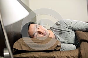 Asian Man sleeping