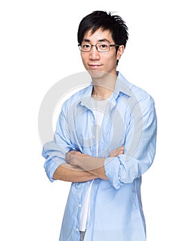 Asian man with smart causal wear