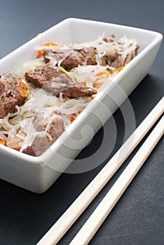 Asian meat with glass noodles