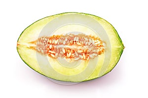 Asian melon half section