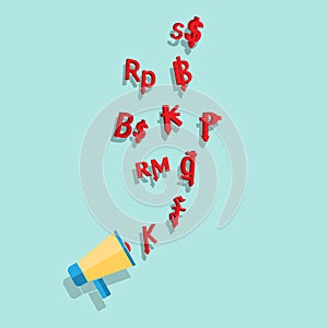 Asian money currencies symbol