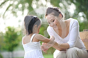 Asian Mum & daughter