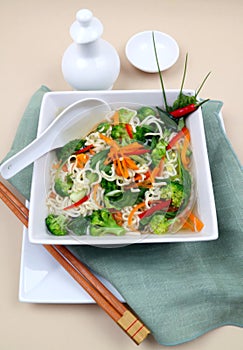 Asian Noodle Vegetarian Soup