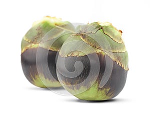 Asian Palmyra palm, fruit an isolated on white background