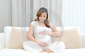 Asian pregnant woman