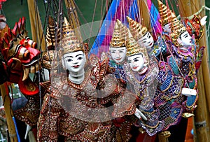 Asian puppets and mask