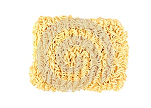 Asian ramen instant noodles isolated on white background photo