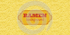 Asian ramen noodles background.