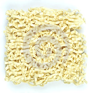 Asian raw egg flat noodles