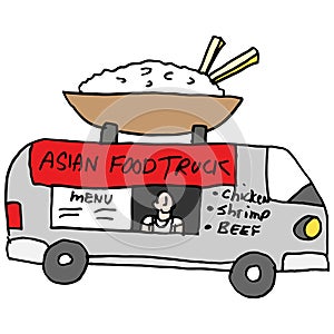 Asian rice bowl food truck