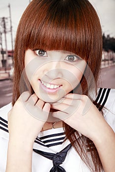 Asian schoolgirl portrait