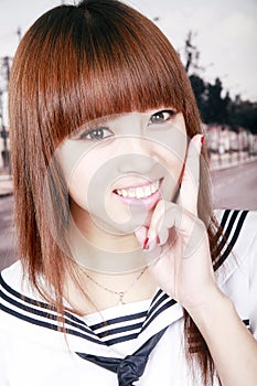 Asian schoolgirl portrait