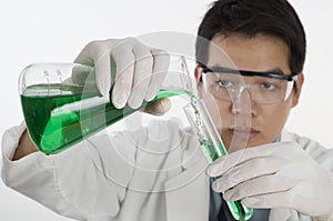 Asian Scientist doing research