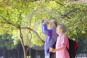 asian senior Couple On Vacation