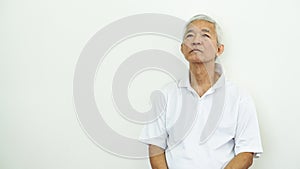 Asian senior elder hopeless after economic break down from covid-19 outbreak no money and loose job