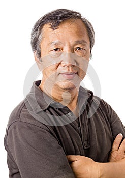 Asian senior man portrait