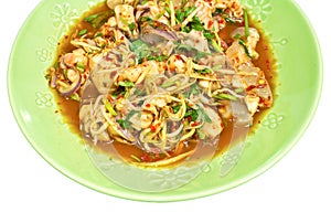 Asian spicy squid salad
