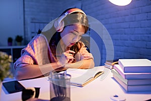 Asian student study hard