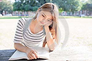 Asian student study hard