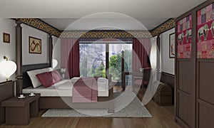 Asian style bedroom