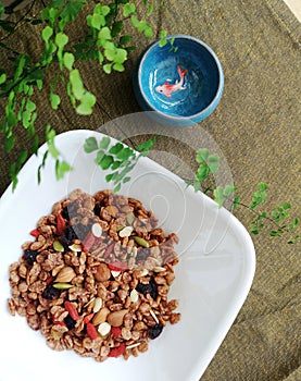 Asian style brown rice granola