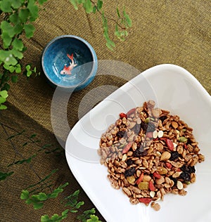 Asian style brown rice granola