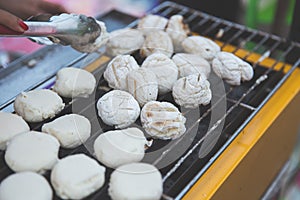 Asian style fish cake from sumatra indonesia, grilled pempek