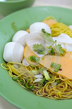 Asian style fishball noodles