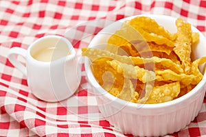 Asian Style food appetizer Deep Fried Wonton