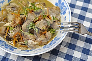 Asian style mushroom delicacy