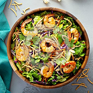 Asian style salad slaw with shrimp