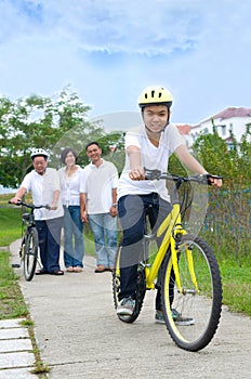 Asian three generation Family