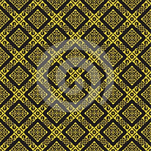 Asian traditional art Design Vector, Thai traditional design ( Lai Thai diamond pattern background )