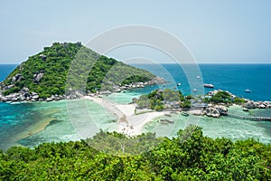 Asian tropical beach paradise at Nang Yuan Island, Thailand