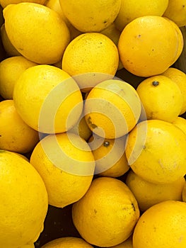 Asian tropical fresh yellow lemon, Indonesian lemon.Fruit healthy. photo