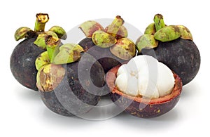 Asian tropical mangosteen fruit