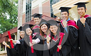 Asian university graduates