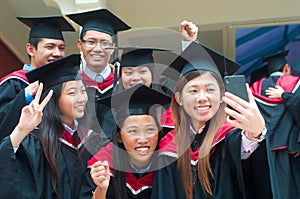 Asian university graduates
