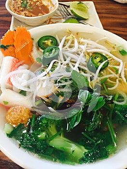 Asian vegetable soup dish