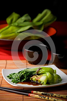 Asian vegetables with oyster sauce