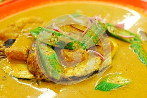 Asian vegetarian fish curry