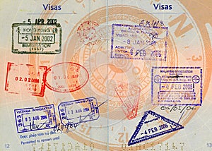 Asiatico visa sul bussola 